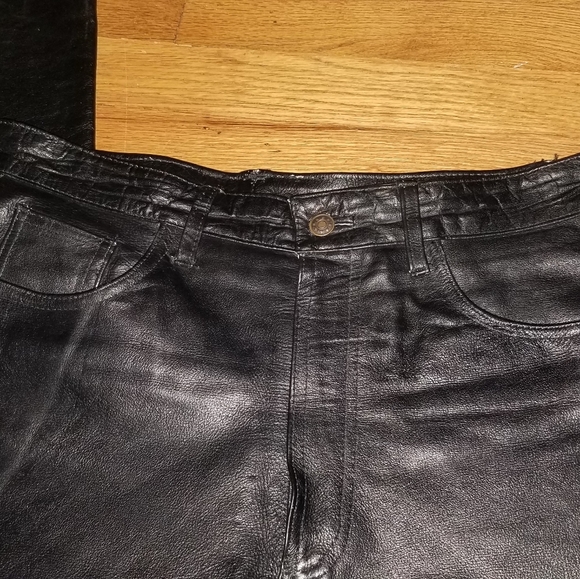 Vintage Leather (Levi's ?) Unisex Pants - Picture 5 of 16